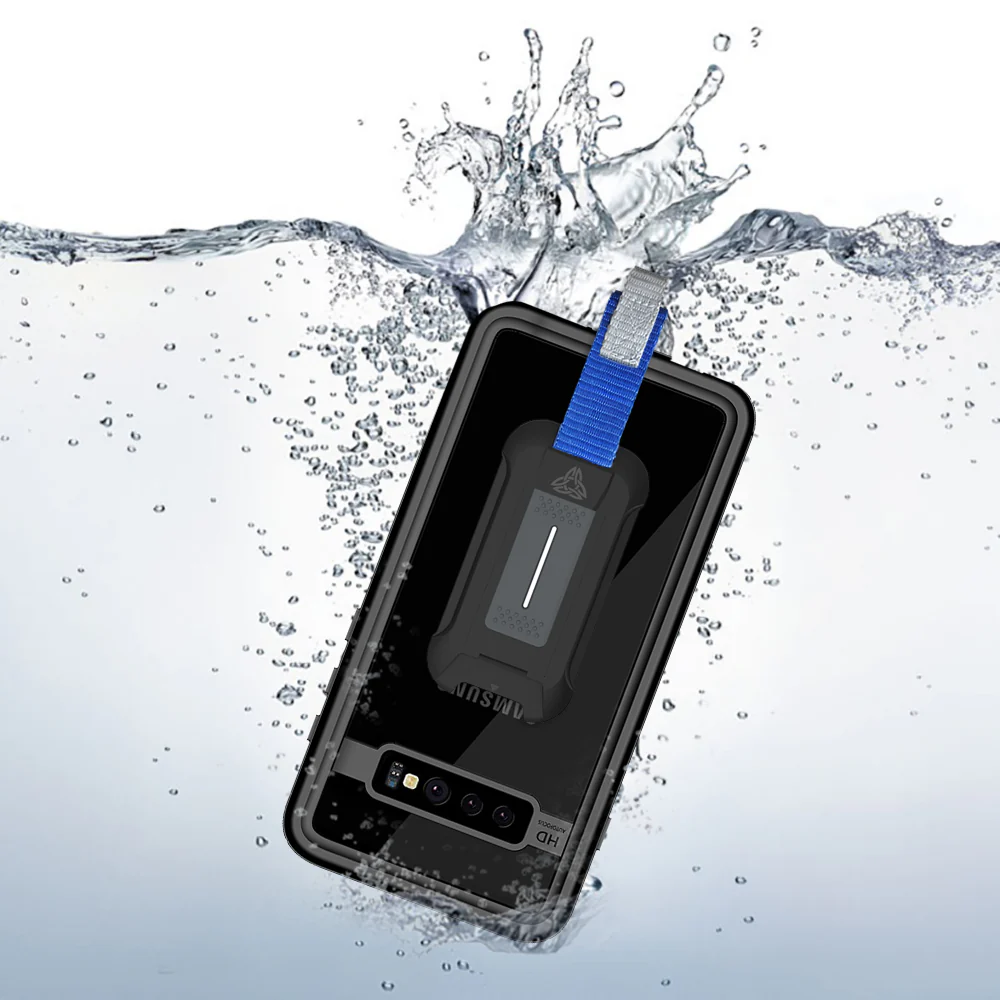 MX-S10-BK | Samsung Galaxy S10 Waterproof Case | IP68 shock & water proof Cover w/ X-Mount & Carabiner - Image 10