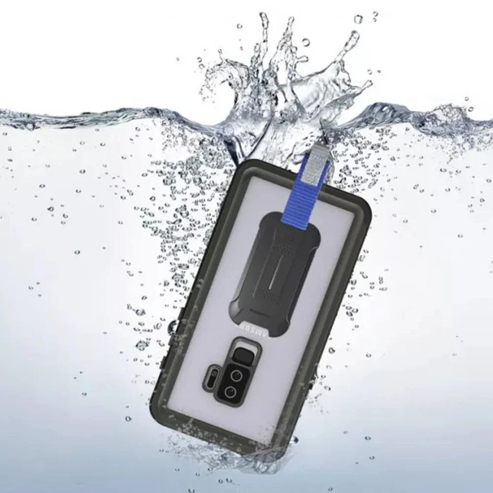 MX-S9-BK | Samsung Galaxy S9 Waterproof Case | IP68 shock & water proof Cover w/ X-Mount & Carabiner - Image 9