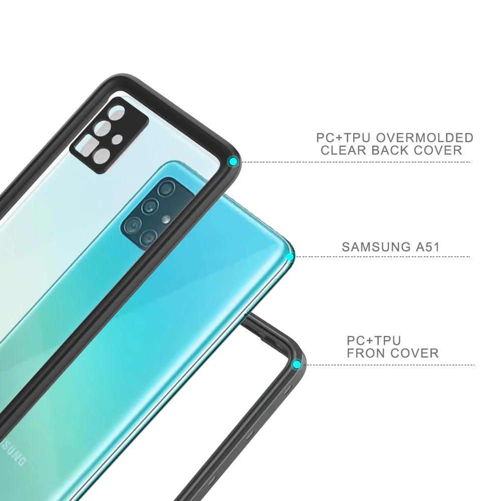 MX-SS-A | Samsung Galaxy A Series Waterproof Case | IP68 shock & water proof Cover w/ X-Mount & Carabiner - Image 9
