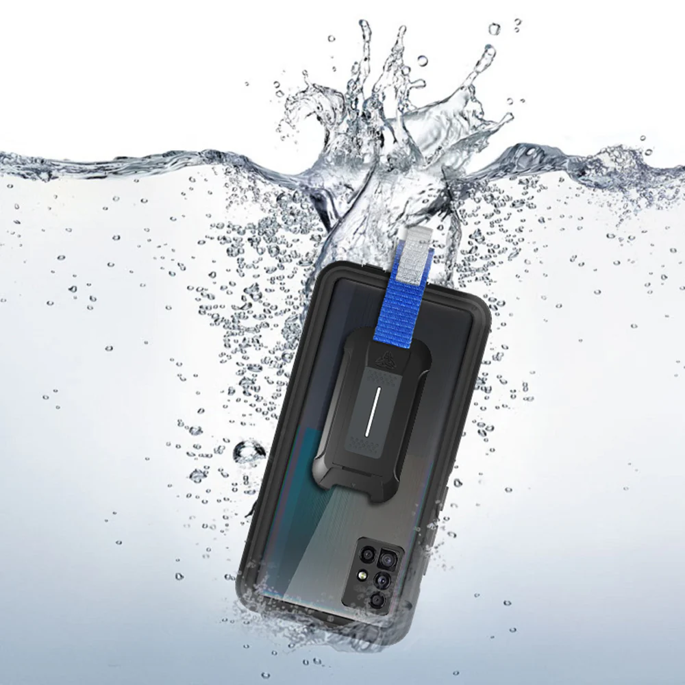 MX-SS20-A51*5G | Samsung Galaxy A51 5G Waterproof Case | IP68 shock & water proof Cover w/ X-Mount & Carabiner - Image 8