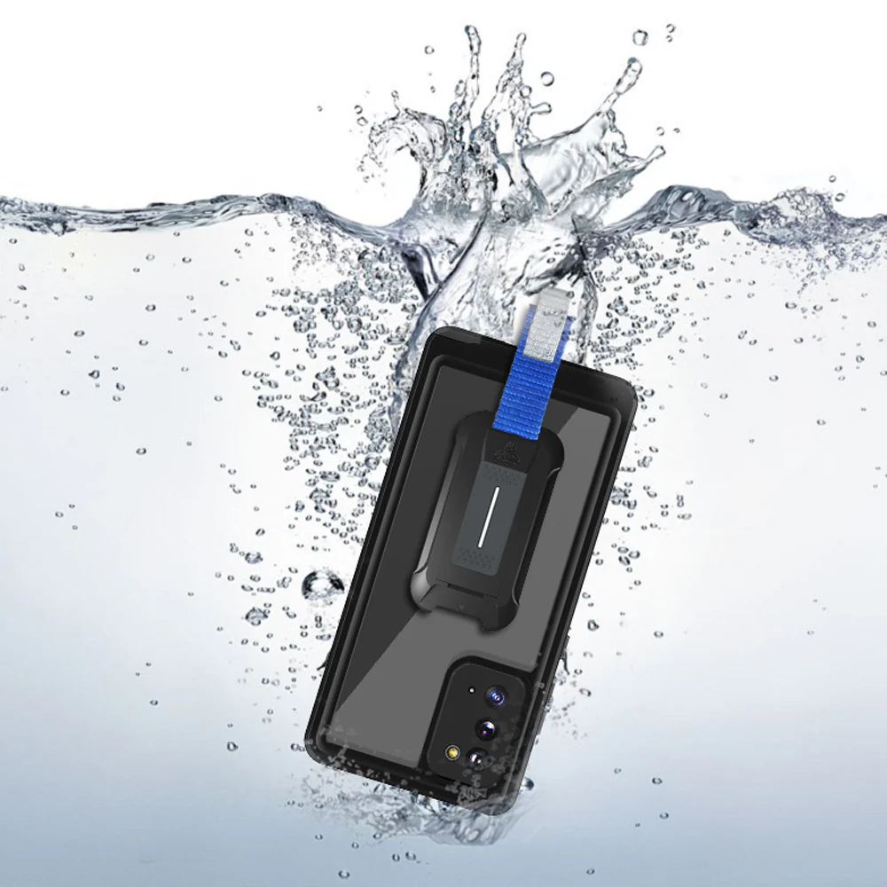 MX-SS20-N20 | Samsung Galaxy Note20 / Note20 5G Waterproof Case | IP68 shock & water proof Cover w/ X-Mount & Carabiner - Image 8