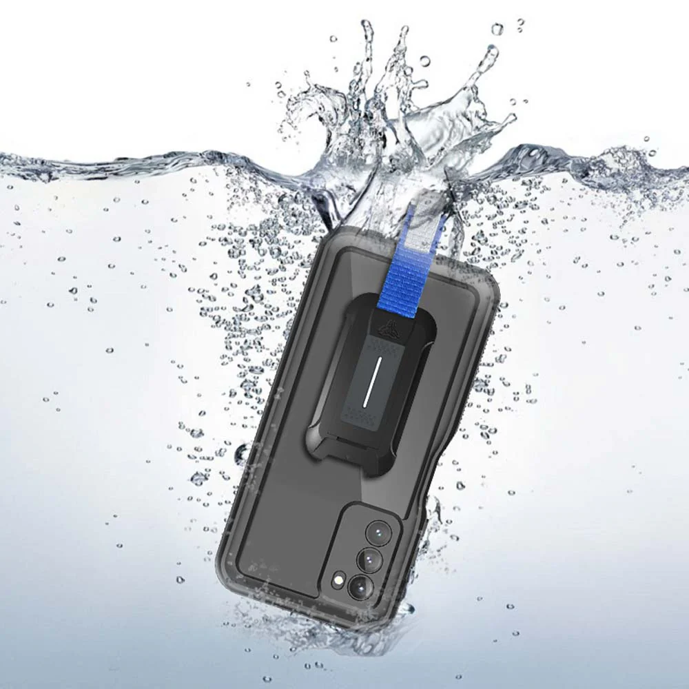 MX-SS21-A03SNA | Samsung Galaxy A03s SM-A037 (North America Ver.)  Waterproof Case | IP68 shock & water proof Cover w/ X-Mount & Carabiner - Image 7