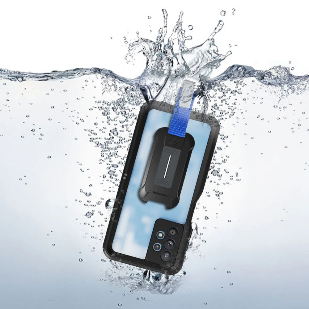 MX-SS21-A134G | Samsung Galaxy A13 4G SM-A135 / A13 SM-A137 Waterproof Case | IP68 shock & water proof Cover w/ X-Mount & Carabiner - Image 2