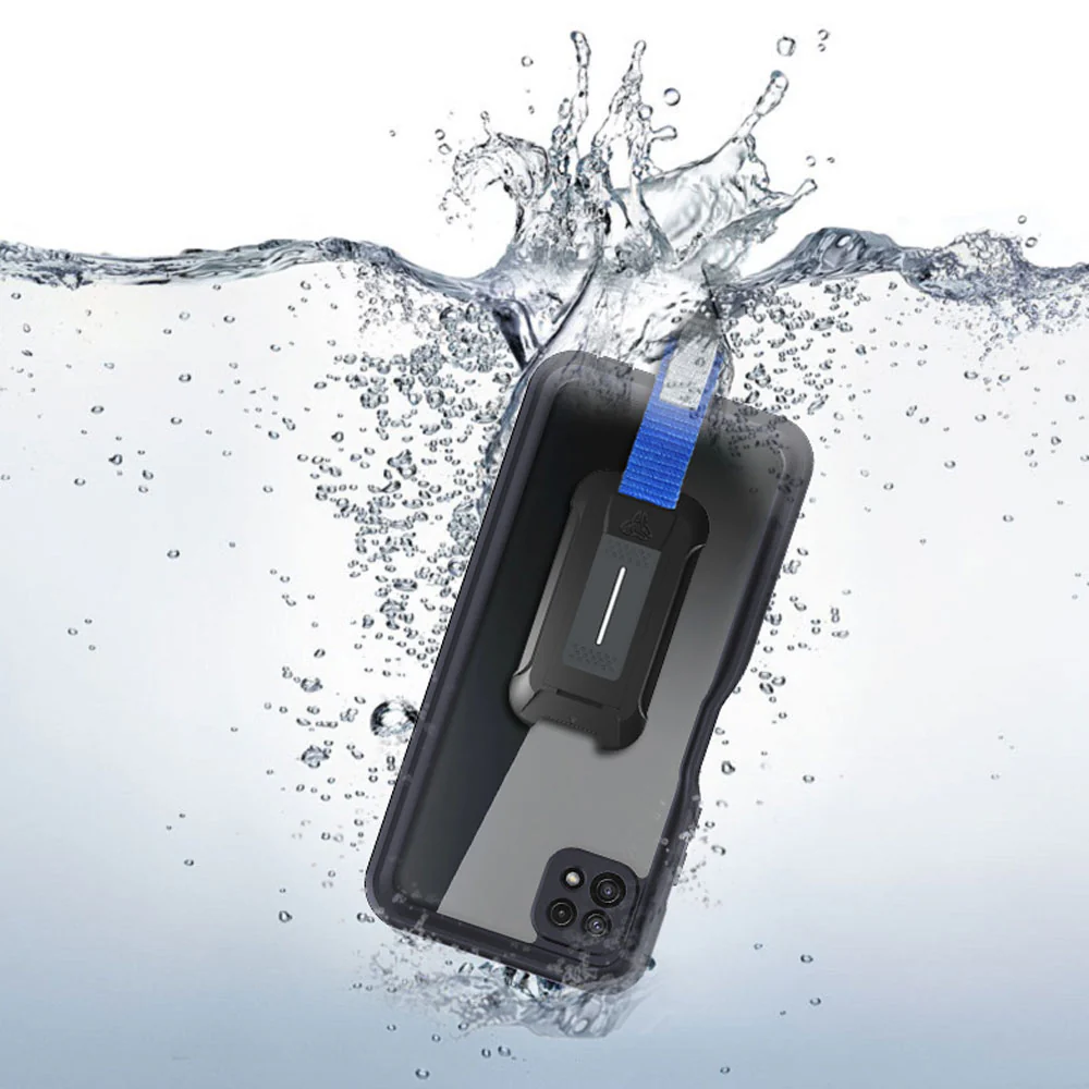MX-SS21-A225G | Samsung Galaxy A22 5G SM-A226 Waterproof Case | IP68 shock & water proof Cover w/ X-Mount & Carabiner - Image 2