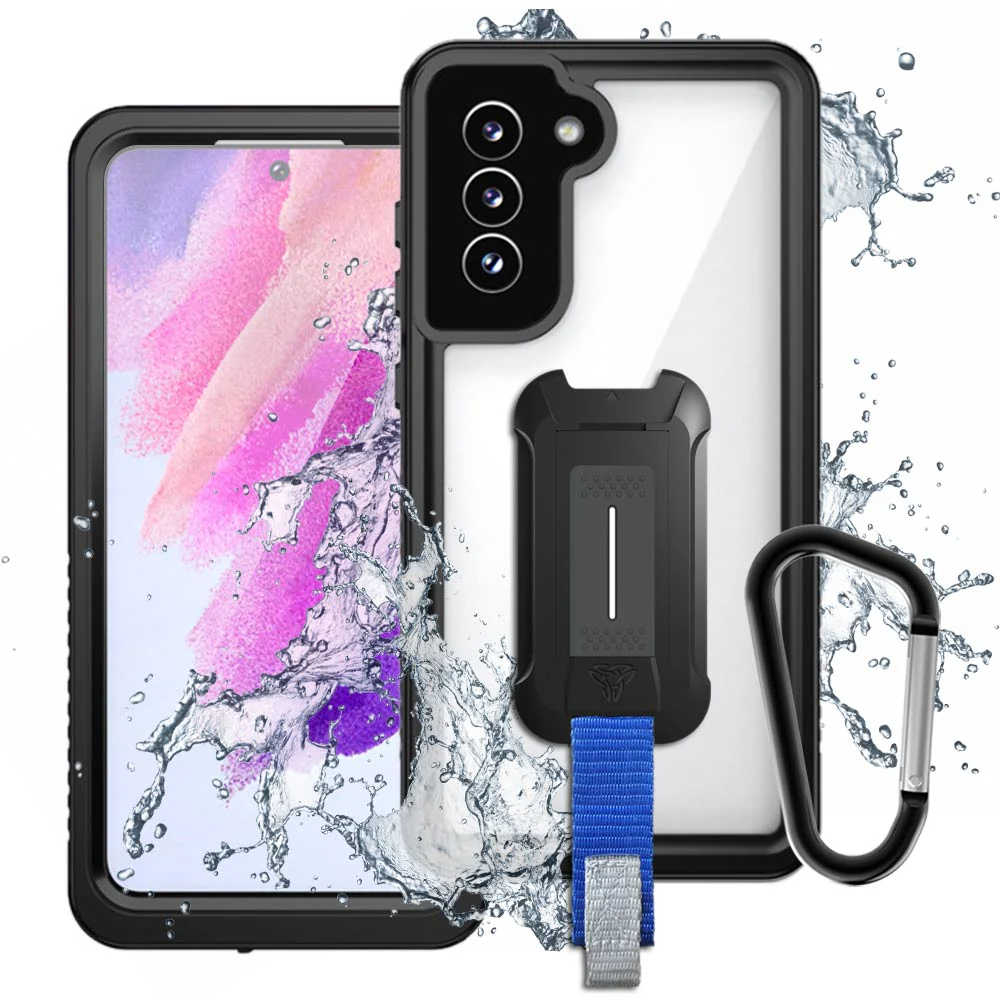 MX-SS21-S21FE | Samsung Galaxy S21 FE Waterproof Case | IP68 shock & water proof Cover w/ X-Mount & Carabiner