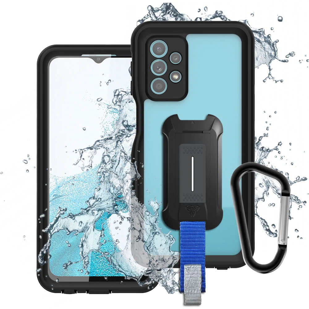 MX-SS22-A235G | Samsung Galaxy A23 5G SM-A236 / A23 4G SM-A235 ( NOT for A23 5G UW SM-A236V ) Waterproof Case | IP68 shock & water proof Cover w/ X-Mount & Carabiner