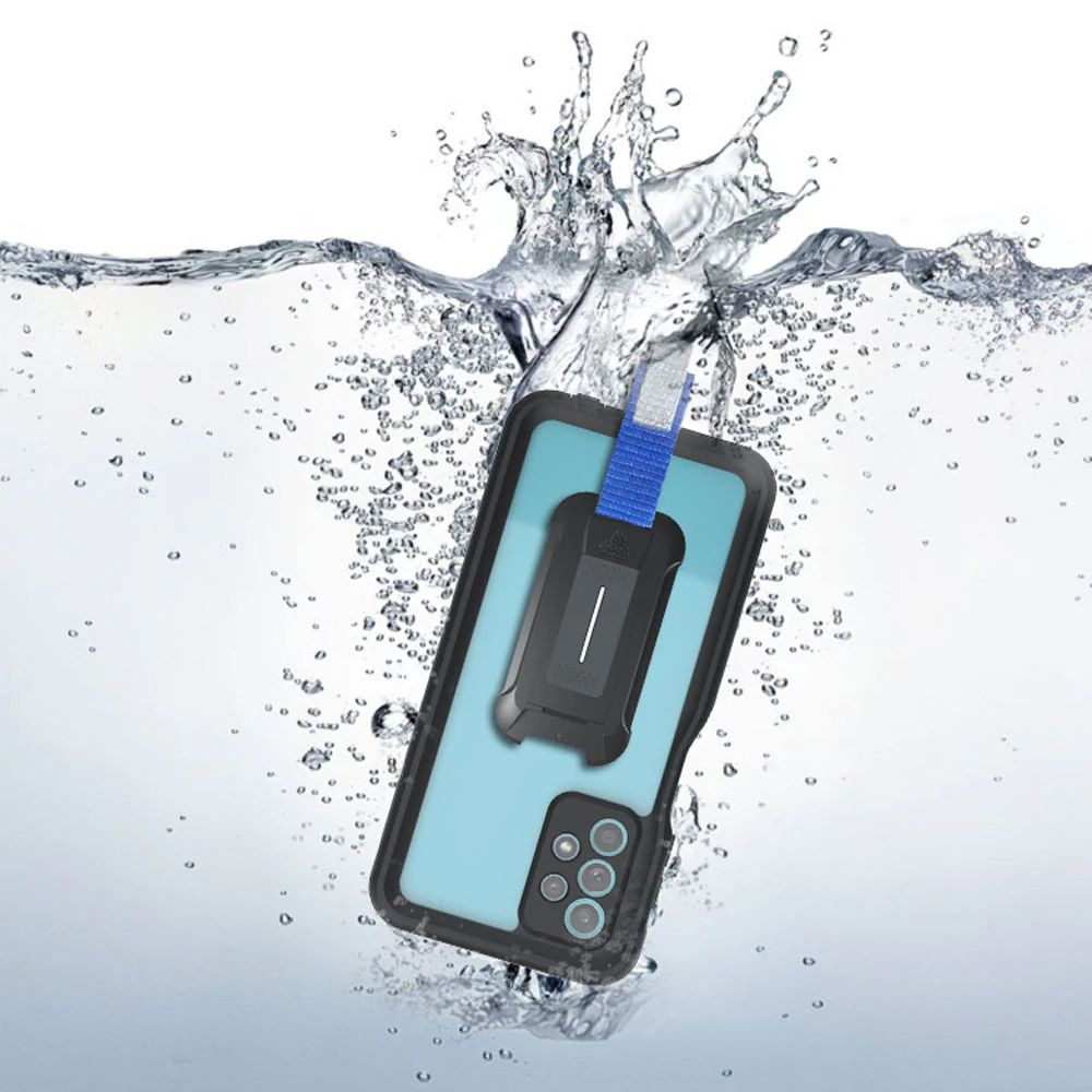 MX-SS22-A235G | Samsung Galaxy A23 5G SM-A236 / A23 4G SM-A235 ( NOT for A23 5G UW SM-A236V ) Waterproof Case | IP68 shock & water proof Cover w/ X-Mount & Carabiner - Image 2