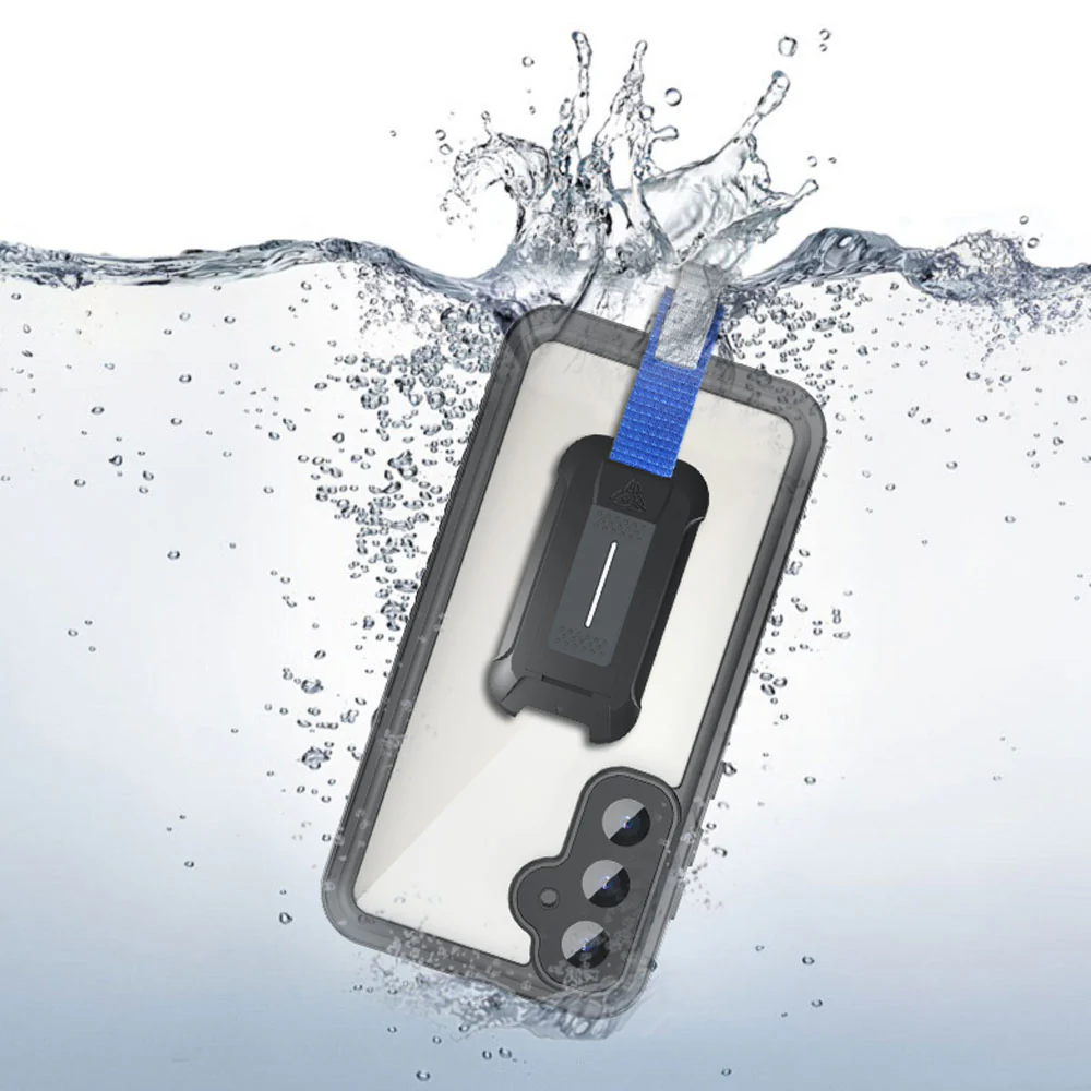 MX-SS23-S23FE | Samsung Galaxy S23 FE 5G SM-S711 Waterproof Case | IP68 shock & water proof Cover w/ X-Mount & Carabiner - Image 2