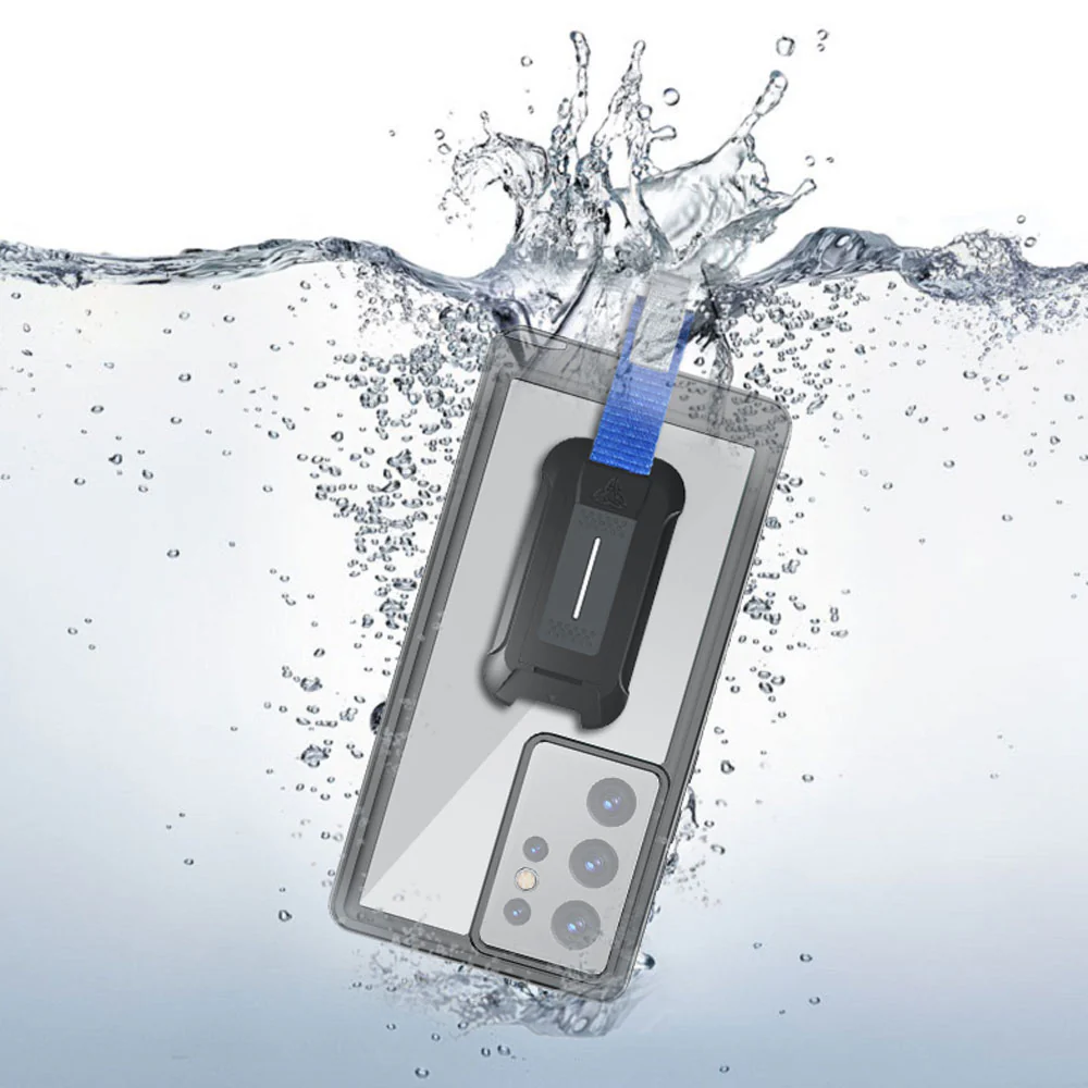 MX-SS23-S23U | Samsung Galaxy S23 Ultra SM-S918 Waterproof Case | IP68 shock & water proof Cover w/ X-Mount & Carabiner - Image 2