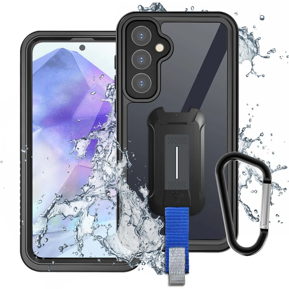 MX-SS24-A555G | Samsung Galaxy A55 5G SM-A556 Waterproof Case | IP68 shock & water proof Cover w/ X-Mount & Carabiner