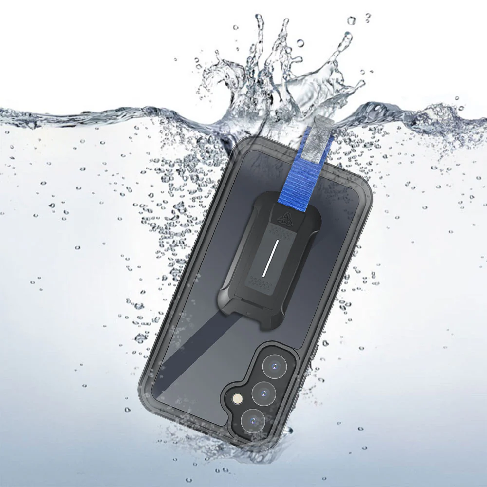 MX-SS24-A555G | Samsung Galaxy A55 5G SM-A556 Waterproof Case | IP68 shock & water proof Cover w/ X-Mount & Carabiner - Image 2