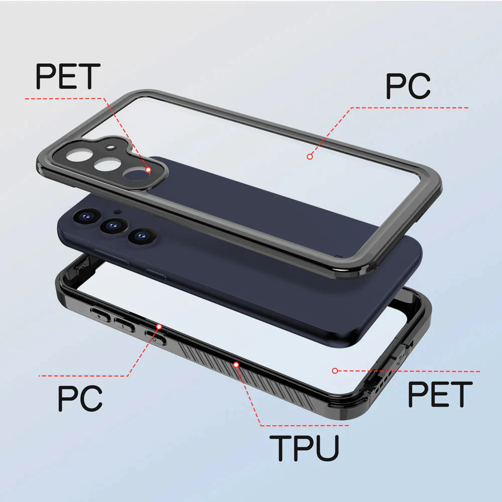 MX-SS24-A555G | Samsung Galaxy A55 5G SM-A556 Waterproof Case | IP68 shock & water proof Cover w/ X-Mount & Carabiner - Image 8