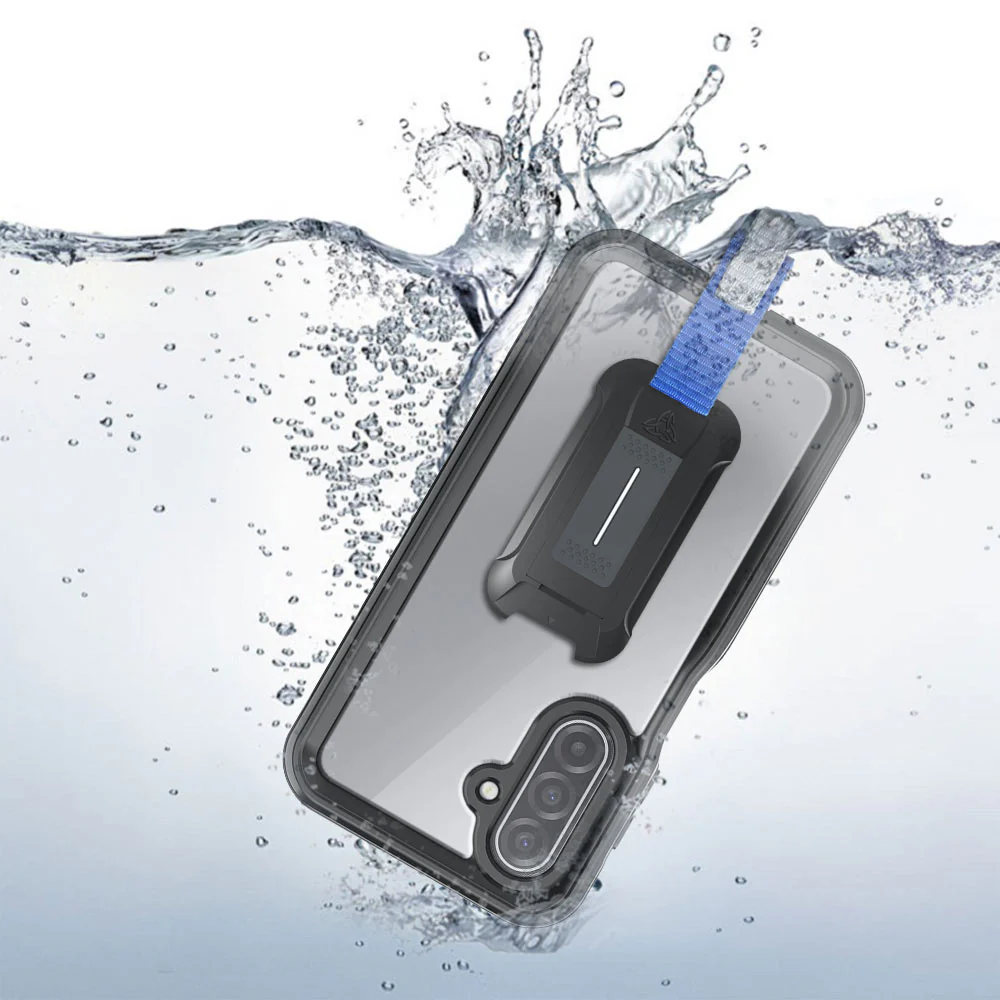 MX-SS25-A175G | Samsung Galaxy A17 5G SM-A176 / A17 4G SM-A175 Waterproof Case | IP68 shock & water proof Cover w/ X-Mount & Carabiner - Image 2