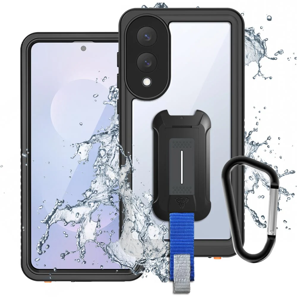 MX-SS25-S25E | Samsung Galaxy S25 Edge SM-S937 Waterproof Case | IP68 shock & water proof Cover w/ X-Mount & Carabiner