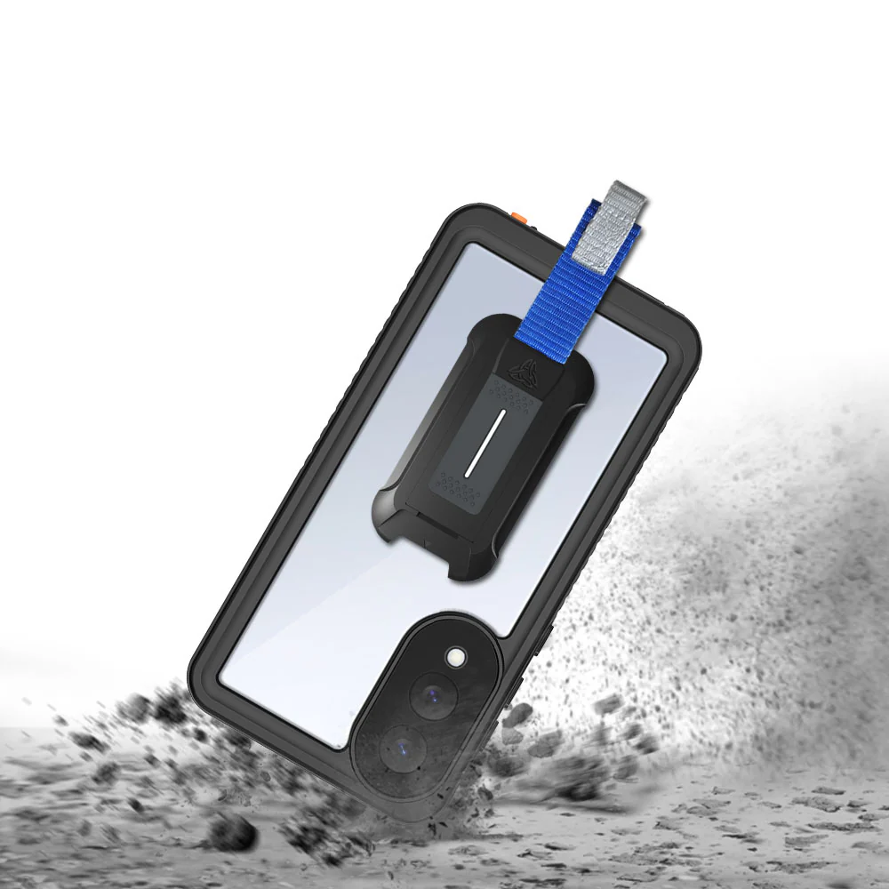 MX-SS25-S25E | Samsung Galaxy S25 Edge SM-S937 Waterproof Case | IP68 shock & water proof Cover w/ X-Mount & Carabiner - Image 9