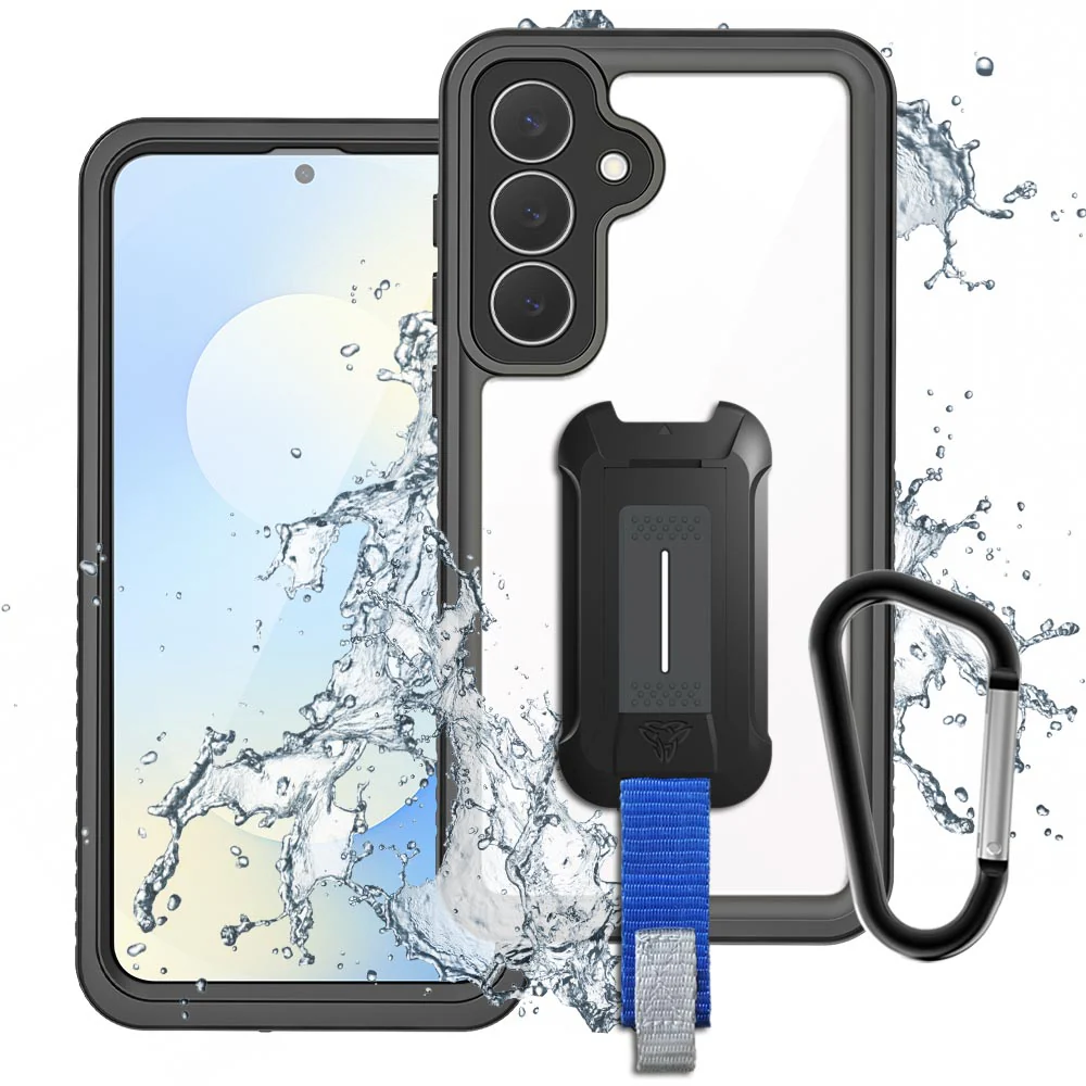 MX-SS25-S25FE | Samsung Galaxy S25 FE SM-S731 Waterproof Case | IP68 shock & water proof Cover w/ X-Mount & Carabiner