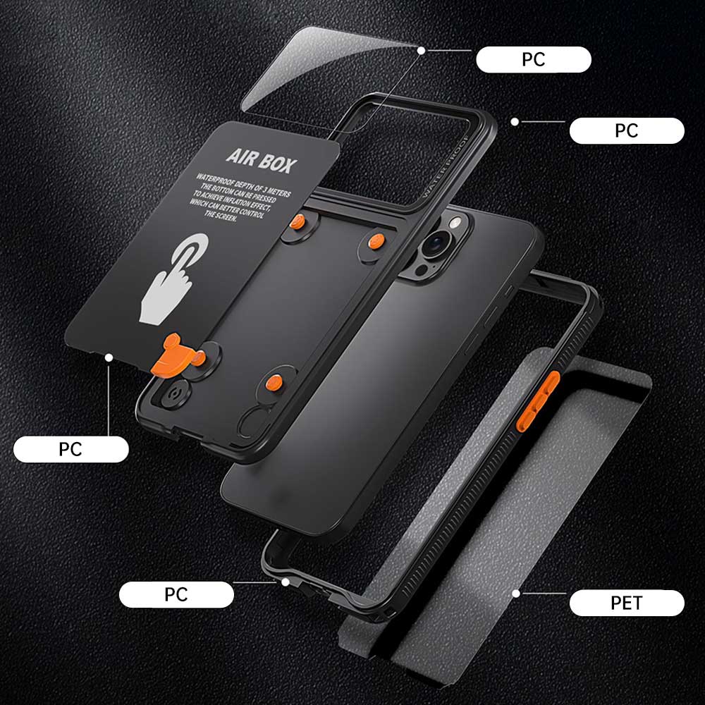 MX-UN3 | Universal Waterproof Case for iPhone 6.1" with X-Mount & Carabiner - Image 12