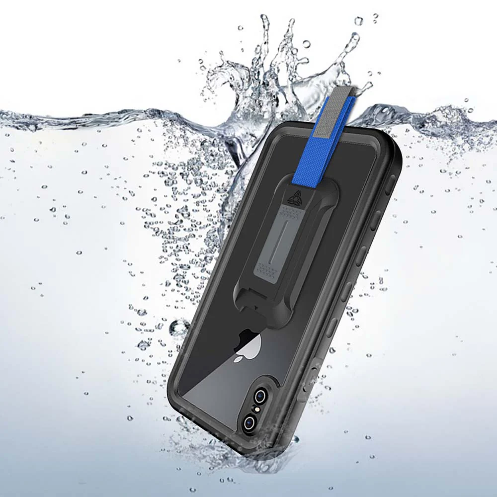 MXA-IPHX-PNK | iPhone X iPhone XS Waterproof Case | IP68 shock & water proof Cover w/ X-Mount & Carabiner -Pink - Image 2