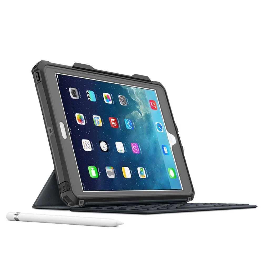 MXK-A10S | iPad 10.2 (7th & 8th & 9th Gen.) 2019 / 2020 / 2021 | IP68 Waterproof Case W/ Keyboard Connector, Pencil Holder, Hand Strap, Kickstand & X-mount - Image 11