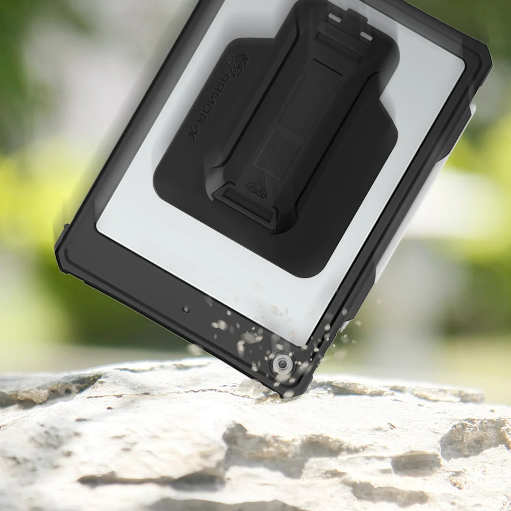 MXK-A10S | iPad 10.2 (7th & 8th & 9th Gen.) 2019 / 2020 / 2021 | IP68 Waterproof Case W/ Keyboard Connector, Pencil Holder, Hand Strap, Kickstand & X-mount - Image 7