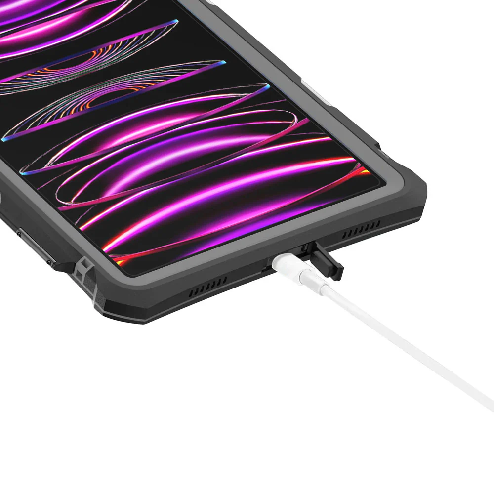 MXK-A15S | iPad Pro 11 ( 2nd / 3rd / 4th Gen. ) 2020 / 2021 / 2022 | IP68 Waterproof Case W/ Pencil Holder, Hand Strap, Kickstand & X-mount Supports Apple Pencil 2 Wireless Charging - Image 12