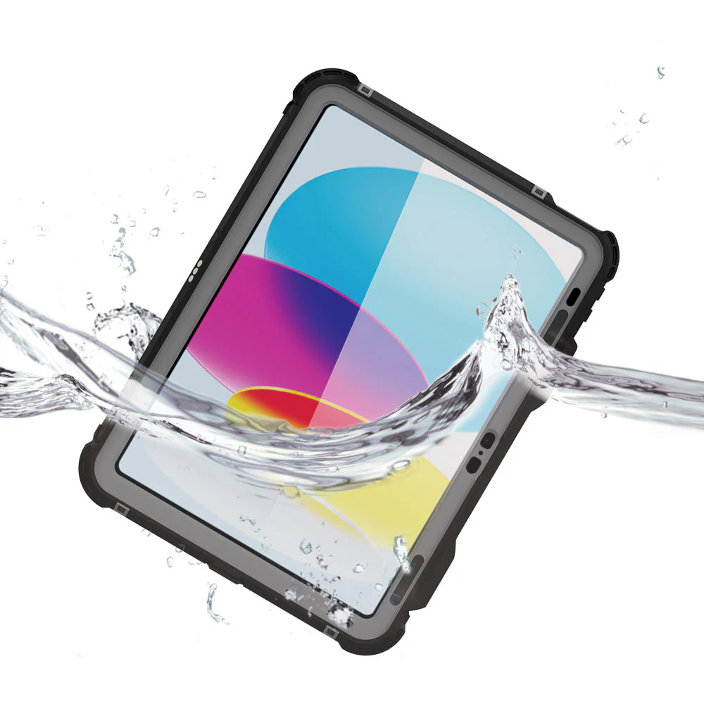 MXK-iPad-N5 | iPad 11-Inch (11th Gen / A16) | IP68 Waterproof Case W/ Keyboard Connector, Pencil Holder, Hand Strap, Kickstand & X-mount - Image 7