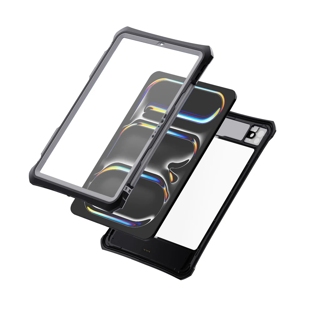 MXK-iPad-PR11 | iPad Pro 11 (M4) / (M5) | IP68 Waterproof Case W/ Pencil Holder, Hand Strap, Kickstand & X-mount Supports Apple Pencil Pro Wireless Charging - Image 11