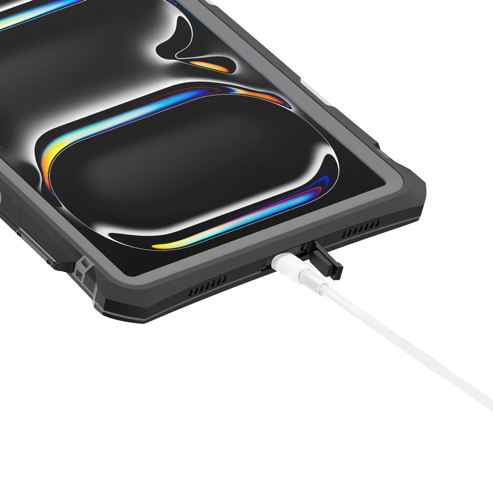 MXK-iPad-PR11 | iPad Pro 11 (M4) / (M5) | IP68 Waterproof Case W/ Pencil Holder, Hand Strap, Kickstand & X-mount Supports Apple Pencil Pro Wireless Charging - Image 12