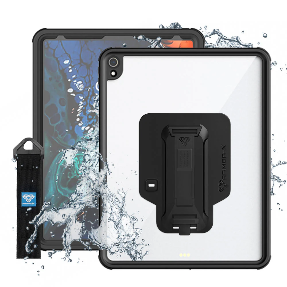 MXS-A11S | iPad Pro 12.9 ( 3rd Gen. ) 2018 | IP68 Waterproof, Shock & Dust Proof Case With Handstrap & Kickstand & X-Mount - Image 12