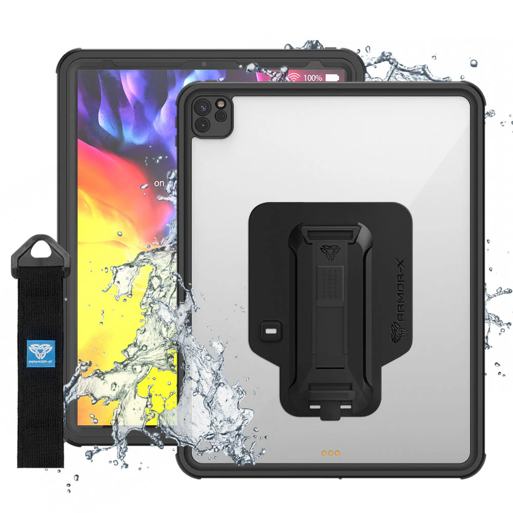 MXS-A13S | iPad Pro 12.9 ( 4th Gen ) 2020 | IP68 Waterproof, Shock & Dust Proof Case With Handstrap & Kickstand & X-Mount - Image 13