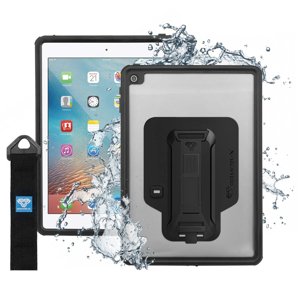 MXS-A6S | iPad Pro 9.7 2016 | IP68 Waterproof, Shock & Dust Proof Case With Handstrap & Kickstand & X-Mount - Image 12