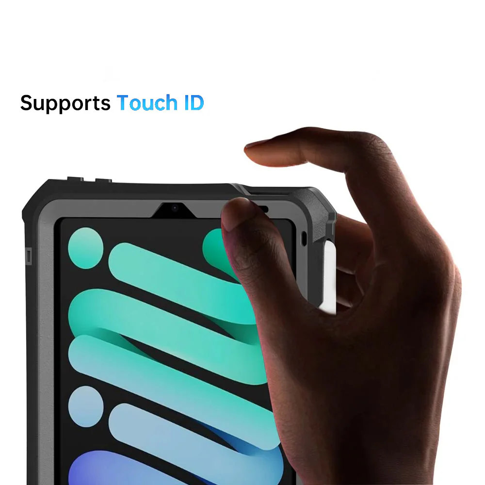 MXS-iPad-M6PN | iPad mini (A17 Pro) | IP68 Waterproof, Shock & Dust Proof Case W/ Hand Strap, Kickstand & X-mount Supports Apple Pencil Pro Wireless Charging - Image 7