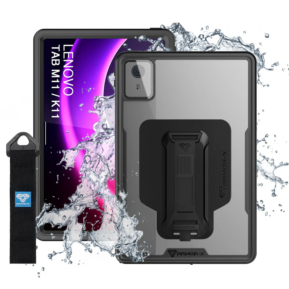 MXS-LN-M11 | Lenovo Tab M11 / K11 TB330 | IP68 Waterproof, Shock & Dust Proof Case With Handstrap & Kickstand & X-Mount