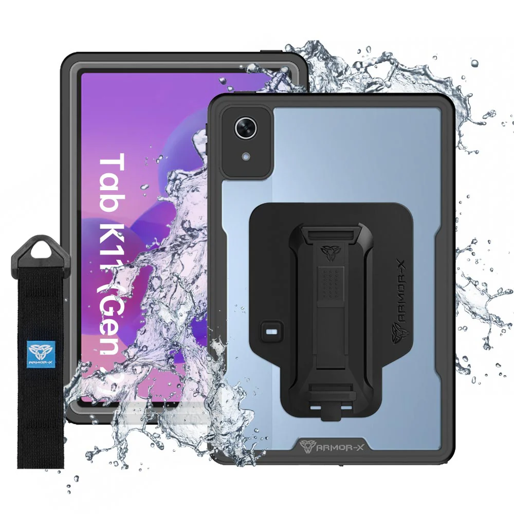 MXS-LN-TB336 | Lenovo Tab K11 (Gen 2) TB336 | IP68 Waterproof, Shock & Dust Proof Case With Handstrap & Kickstand & X-Mount - Image 11