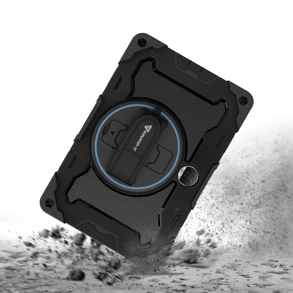 NBN-HR-HN9 | Honor Pad 9 ( HEY2-W09 ) | Ultra 3 Layers Shockproof Rugged Case with Hand Strap and Kick-Stand - Image 8