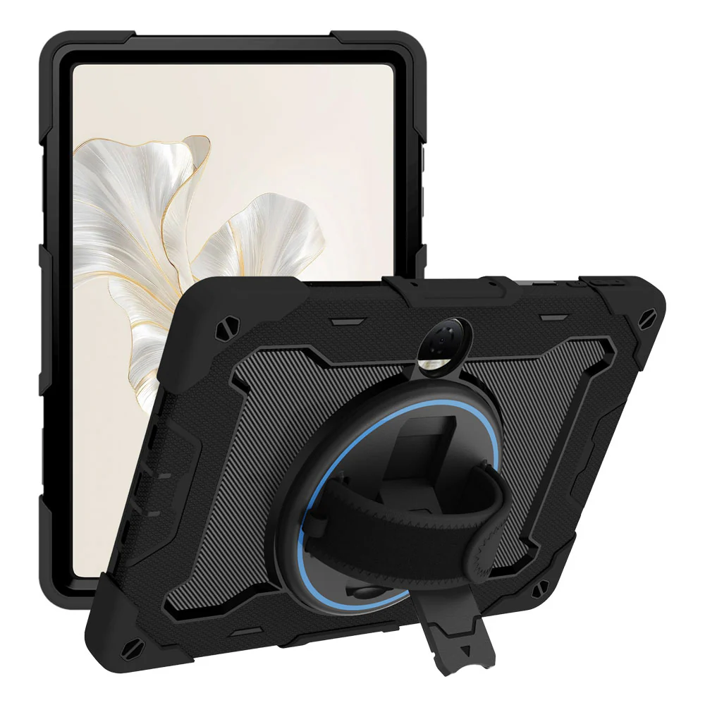 NBN-HR-HN9 | Honor Pad 9 ( HEY2-W09 ) | Ultra 3 Layers Shockproof Rugged Case with Hand Strap and Kick-Stand - Image 9