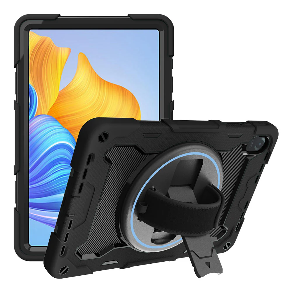 NBN-HW-HN8 | Honor Pad 8 2022 ( HEY-W09 ) | Ultra 3 Layers Shockproof Rugged Case with Hand Strap and Kick-Stand - Image 9