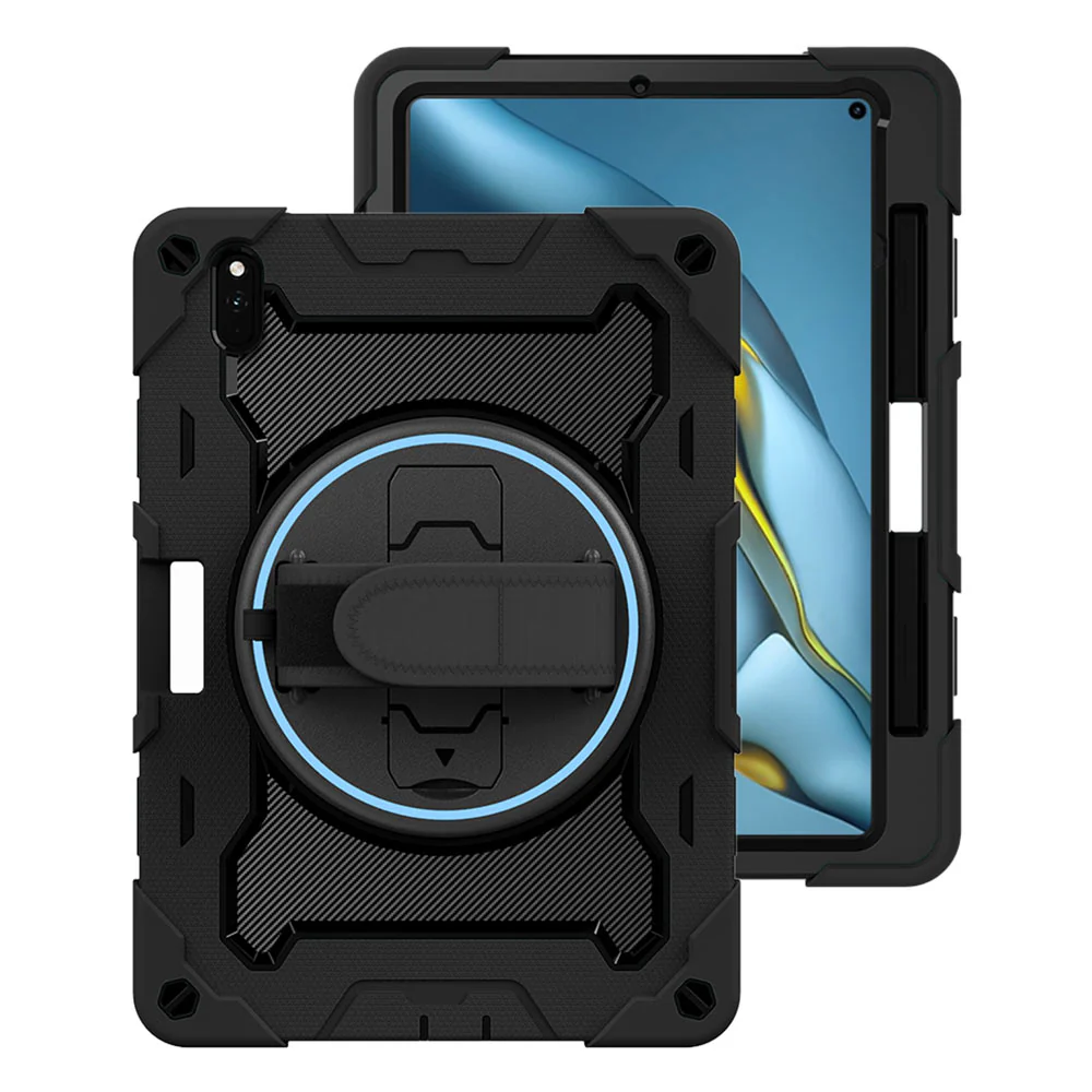NBN-HW-MTPP-10.8 | Huawei MatePad Pro 10.8 (2021) MRR-W29 | Ultra 3 Layers Shockproof Rugged Case with Hand Strap and Kick-Stand