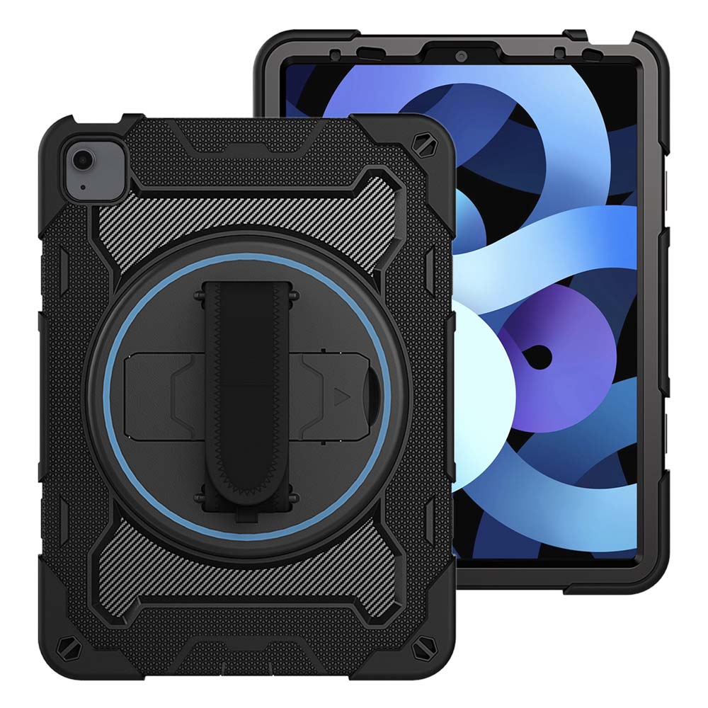 NBN-iPad-A4 | iPad Air 4 2020 / iPad Air 5 2022 | Ultra 3 Layers Shockproof Rugged Case with Hand Strap and Kick-Stand