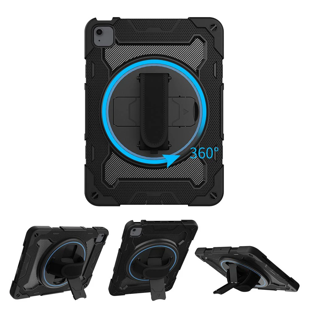 NBN-iPad-A5 | iPad Air 11 (M2) / (M3) / (M4) | Ultra 3 Layers Shockproof Rugged Case with Hand Strap and Kick-Stand - Image 10