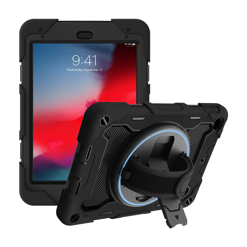 NBN-iPad-M54 | iPad mini 5 / mini 4 | Ultra 3 Layers Shockproof Rugged Case with Hand Strap and Kick-Stand - Image 9