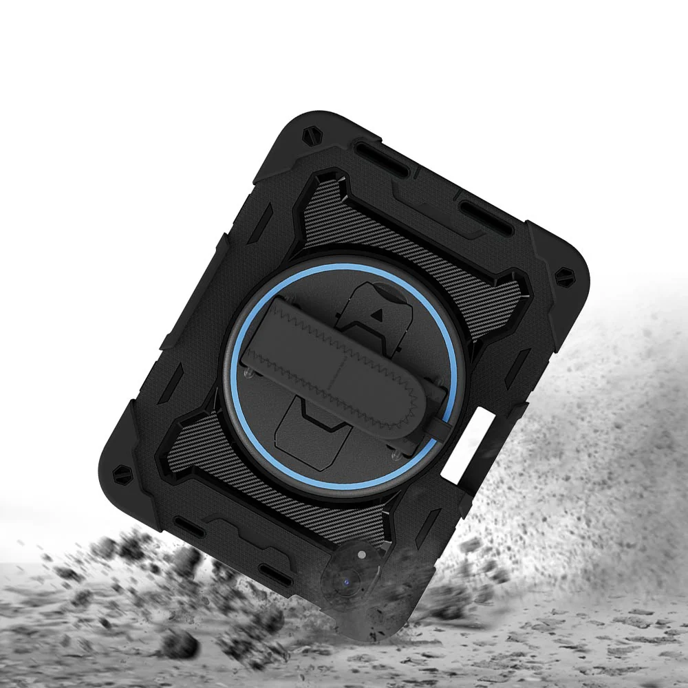 NBN-iPad-M6 | iPad mini 6 | Ultra 3 Layers Shockproof Rugged Case with Hand Strap and Kick-Stand - Image 8