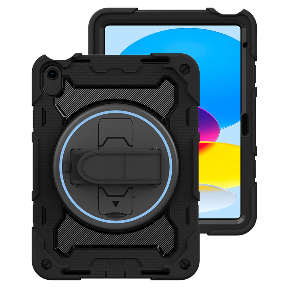 NBN-iPad-N5 | iPad 11-Inch (11th Gen / A16) | Ultra 3 Layers Shockproof Rugged Case with Hand Strap and Kick-Stand