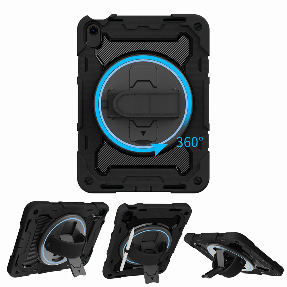 NBN-iPad-N5 | iPad 11-Inch (11th Gen / A16) | Ultra 3 Layers Shockproof Rugged Case with Hand Strap and Kick-Stand - Image 10
