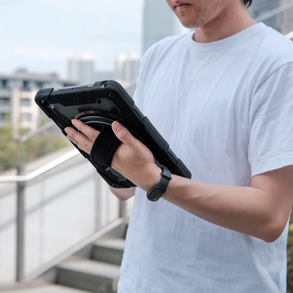 NBN-iPad-PR1 | iPad Pro 9.7 2016 | Ultra 3 Layers Shockproof Rugged Case with Hand Strap and Kick-Stand - Image 2
