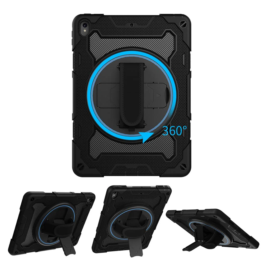 NBN-iPad-PR3 | iPad Pro 10.5 2017 | Ultra 3 Layers Shockproof Rugged Case with Hand Strap and Kick-Stand - Image 10