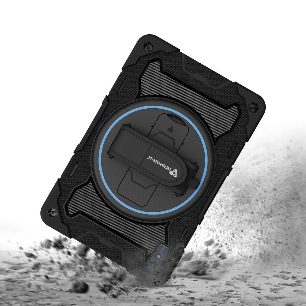 NBN-LN-M105G | Lenovo Tab M10 5G TB360 | Ultra 3 Layers Shockproof Rugged Case with Hand Strap and Kick-Stand - Image 8