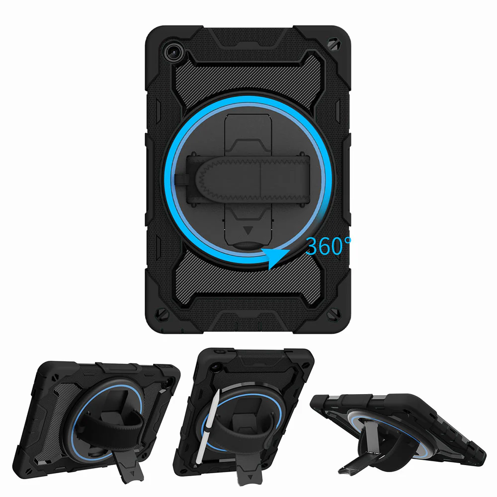 NBN-LN-M10P3 | Lenovo Tab M10 Plus ( Gen3 ) TB125 / TB128 | Ultra 3 Layers Shockproof Rugged Case with Hand Strap and Kick-Stand - Image 11