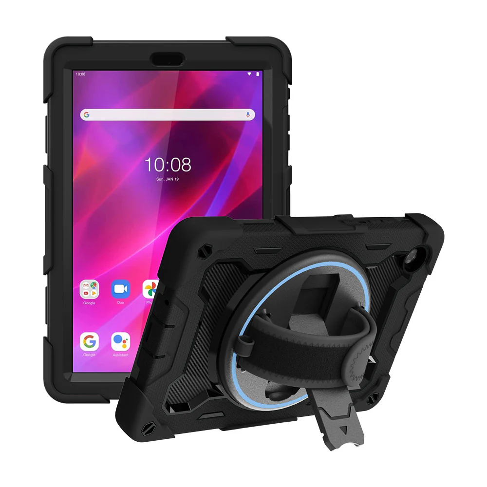 NBN-LN-M8G3 | Lenovo Tab M8 (3rd Gen) TB-8506 | Ultra 3 Layers Shockproof Rugged Case with Hand Strap and Kick-Stand - Image 9