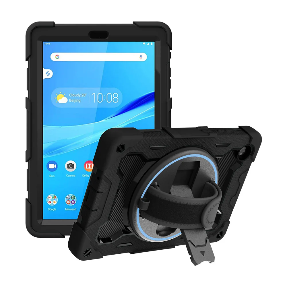 NBN-LN-M8HD | Lenovo Tab M8 (HD) TB-8505 | Ultra 3 Layers Shockproof Rugged Case with Hand Strap and Kick-Stand - Image 9